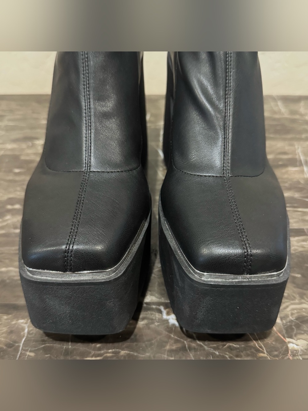 Naked Wolfe Illuminate Faux Leather Sock Platform Boots - Picture 6 of 14